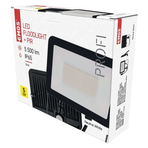 LED Floodlight INOVO with motion sensor, 50W, anthracite, neAutral white, EMOS ZS2742 8592920105849