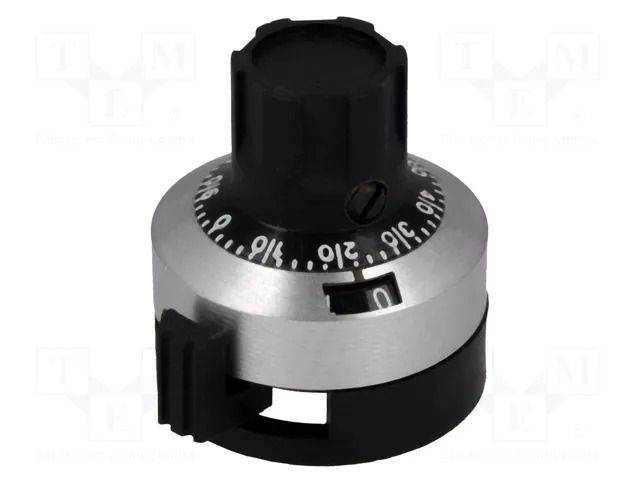 Precise knob; with counting dial; Shaft d: 6.35mm; Ø22.8x23.5mm MENTOR G-635