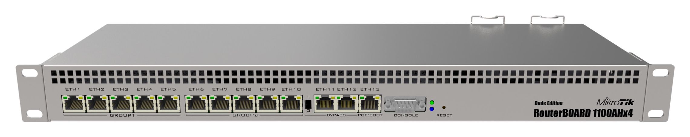 MikroTik RB1100AHx4 | Router | 13x RJ45 1000Mb/s, 1x microSD, 2x SATA 3, 2x M.2, MIKROTIK RB1100X4