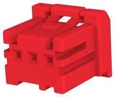 PLUG HOUSING, 3POS, PBT GF, RED 1-1903389-2