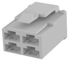 PLUG HOUSING, 4POS, NYLON 6.6, GREY 172134-6