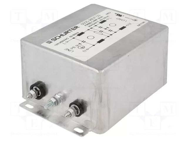 Filter: anti-interference; single-phase; 250VAC; Cx: 1uF; Cy: 10nF SCHURTER 5500.2607.03