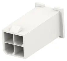PLUG HOUSING, 4POS, POLYAMIDE, WHITE 1969604-4