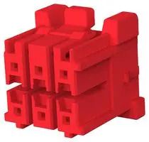 PLUG HOUSING, 6POS, PA6.6 GF, RED 3-1971905-3