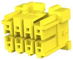 PLUG HOUSING, 8POS, PA6.6 GF, YELLOW 4-1971905-4