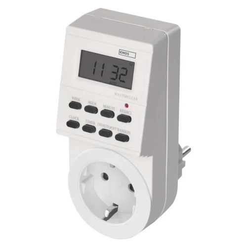 Digital timer Socket TS-ED1 SCHUKO, EMOS P5521N 8592920117880