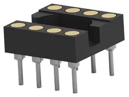 DIP SOCKET, GOLD, 8POS, 2.54MM 1-1437535-4