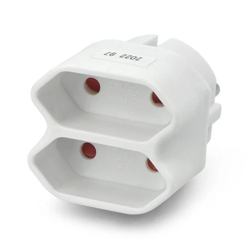 Splitter 2 flat sockets AC 230V 2,5A - Vorel 72400 - white TOY-12787 5906083724008
