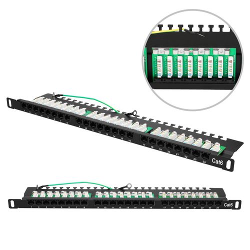 Extralink CAT6 UTP 0.5U | Patchpanel | 24 port, EXTRALINK EX.9663