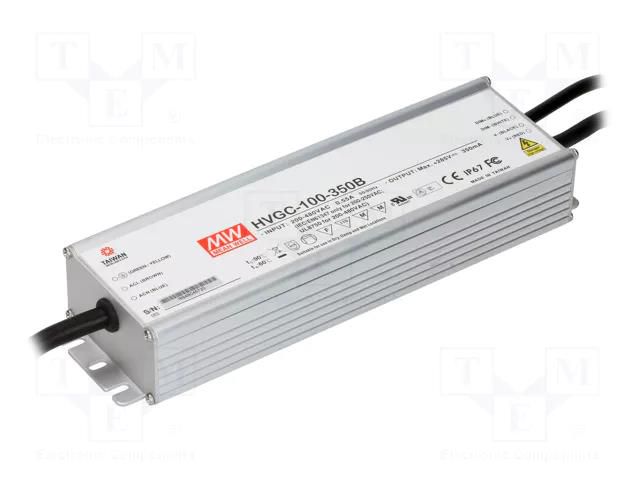 Power supply: switching; LED; 99.4W; 15÷142VDC; 700mA; 180÷528VAC MEAN WELL HVGC-100-700B