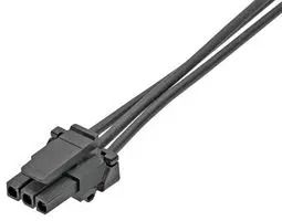 CABLE ASSY, 3POS, RCPT-RCPT, 75MM 145132-0300