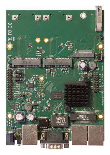 MikroTik RBM33G | Router | 3x RJ45 1000Mb/s, 2x miniPCI-e, 1x USB, 1x microSD, 1x M.2, MIKROTIK RBM33G 4752224004246