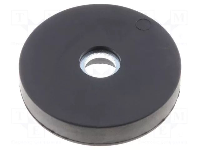 Magnet: permanent; neodymium; 75N; Ø: 31mm; H: 6mm; rubber ELESA+GANTER GN51.4-ND-31