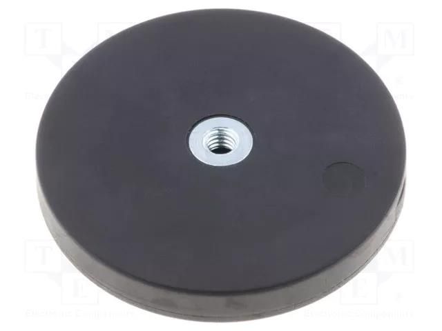 Magnet: permanent; neodymium; 180N; Ø: 66mm; H: 8.5mm; Int.thread: M6 ELESA+GANTER GN51.5-ND-66