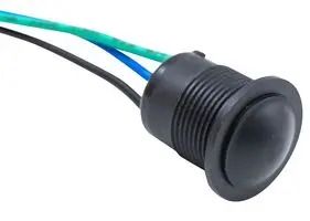 ANTI-VANDAL SW, SPST, 2A, 24V, BLACK PMV6DW1BBLK.