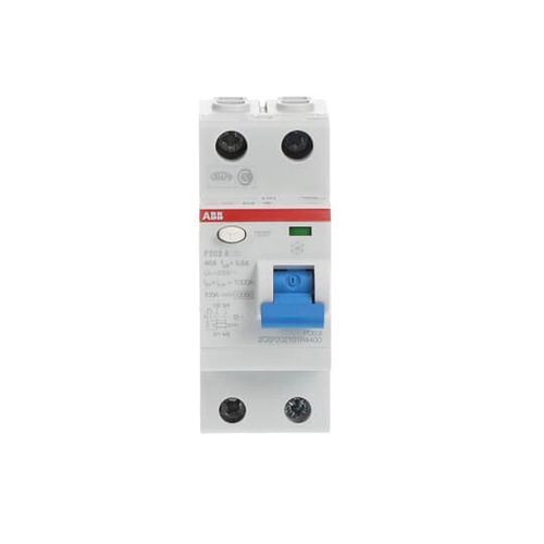 Srovės nuotekio rėlė ABB, 40A, 30mA, polių skaičius 2P;F202A-40/0.03 - ABB 2CSF202101R1400
