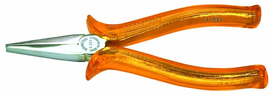 Flat nose pliers, 160 mm, long jaws, BERNSTEINIT insulation 3-532-1