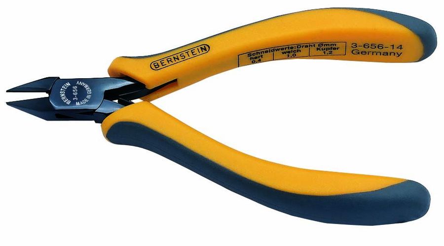 EUROline side cutters, 125 mm, with slim pointed head, bicoloured handguard 3-656-14
