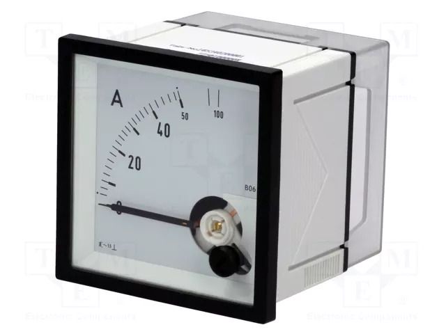 Ammeter; on panel; I AC: 0÷50A,100A; True RMS; Class: 1.5; 45÷65Hz Gossen Müller & Weigert EQN72-50/100A