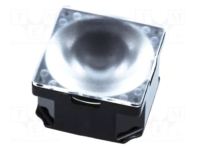 LED lens; square; transparent; 13÷19°; Colour: black; H: 13.1mm LEDIL CA11360