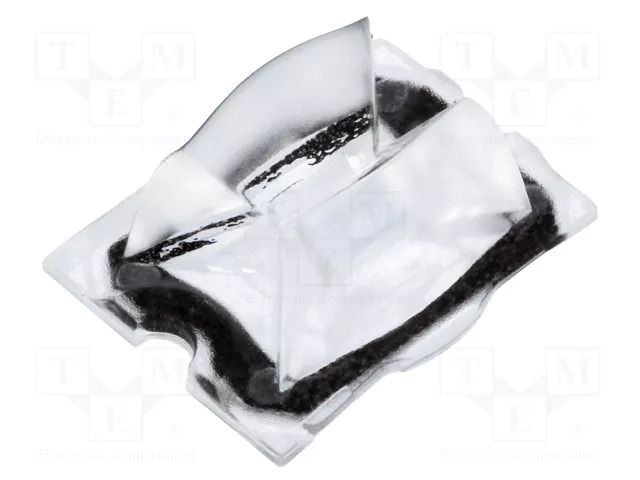 LED lens; rectangular; plexiglass PMMA; transparent; H: 9mm LEDIL CA11256