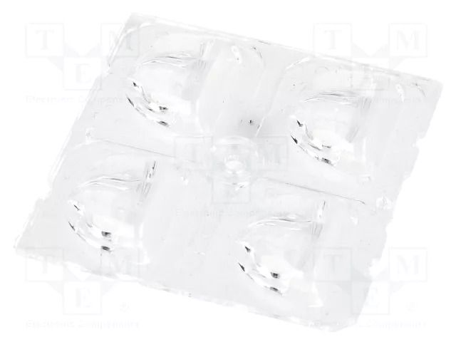 LED lens; square; transparent; H: 6mm; Body dim: 50x50mm LEDIL C12362
