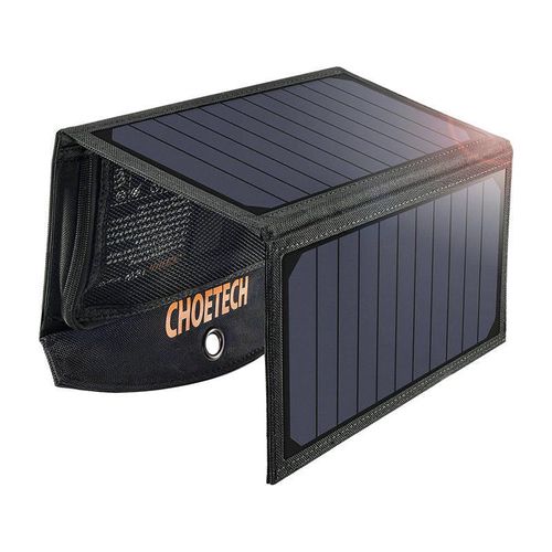 Foldable solar charger Choetech SC001 19W 2xUSB (black), Choetech SC001