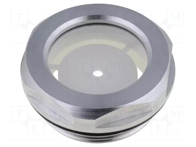 Level indicator; Inspect.hole dia: 32mm; M42; aluminium ELESA+GANTER GN743-32-M42X1.5-A