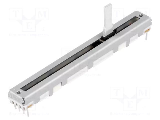 Potentiometer: slide; 10kΩ; 100mW; THT; ±20%; logarithmic; metal ALPS RS60112A600N