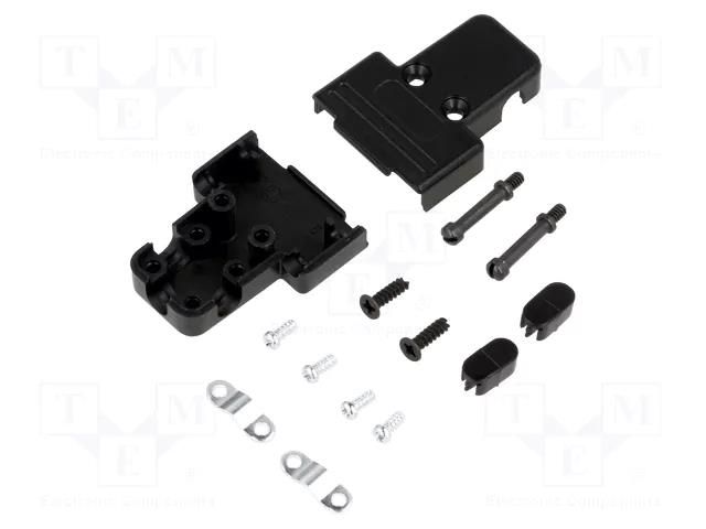 Enclosure for connectors: D-Sub; D-Sub 9pin,D-Sub HD 15pin MH CONNECTORS MHTRI-9-P-K