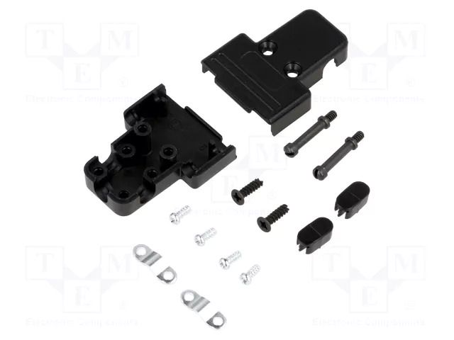 Enclosure for connectors: D-Sub; D-Sub 9pin,D-Sub HD 15pin MH CONNECTORS MHTRI-9-P-K