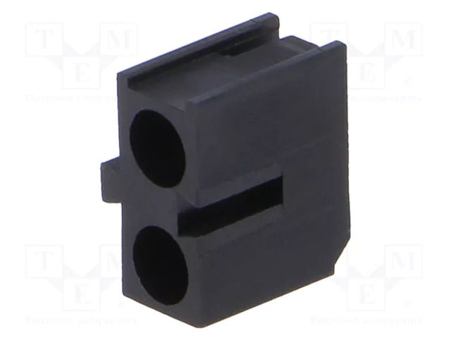 LED housing; 3mm; polyamide; angular; black; No.of diodes: 2 FIX&FASTEN FIX-LED-6302