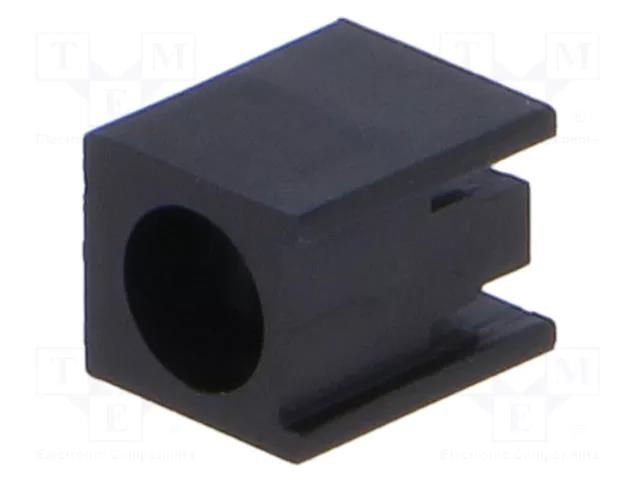 LED housing; 3mm; polyamide; angular; black; UL94V-2; H: 5mm FIX&FASTEN FIX-LED-313