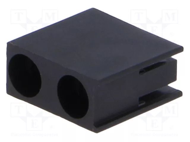 LED housing; 3mm; polyamide; angular; black; UL94V-2; H: 9.6mm FIX&FASTEN FIX-LED-306B