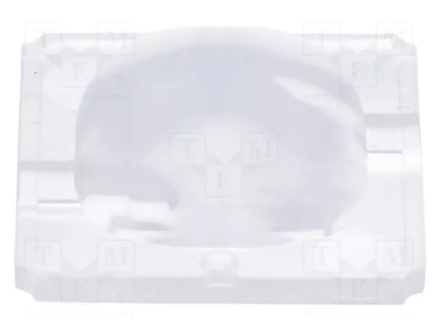 LED lens; square; silicone; transparent; H: 11.5mm LEDIL F14531