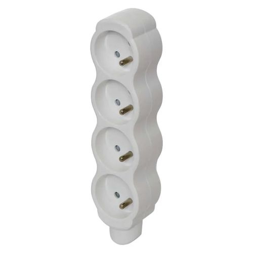 Power Strip without cable 4 sockets, white, EMOS P0400N 8592920076958
