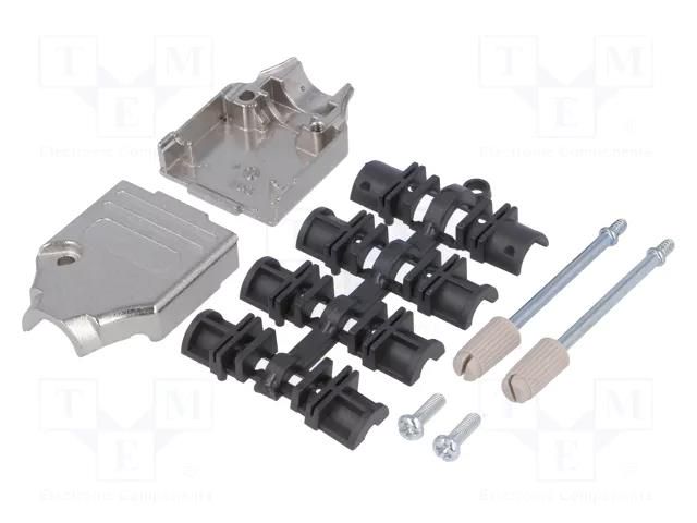 Enclosure for connectors: D-Sub; D-Sub 9pin,D-Sub HD 15pin MH CONNECTORS MHDTZK9-RA-PC-K