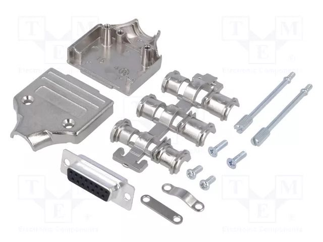Connector: D-Sub; PIN: 15; plug; female; straight; soldering MH CONNECTORS MHDM15-DB15S-K