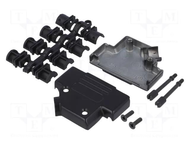 Enclosure for connectors: D-Sub; D-Sub 25pin,D-Sub HD 44pin MH CONNECTORS MHD45ZK25-BK-K