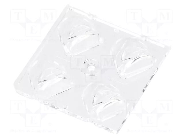 LED lens; square; transparent; H: 8mm; Body dim: 50x50mm LEDIL C14116