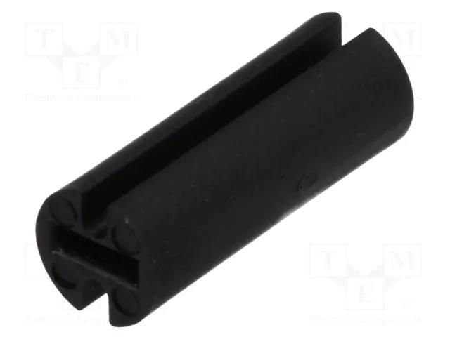 Spacer sleeve; LED; Øout: 4.5mm; ØLED: 3mm; L: 12mm; black; UL94V-2 FIX&FASTEN FIX-LEDH-12