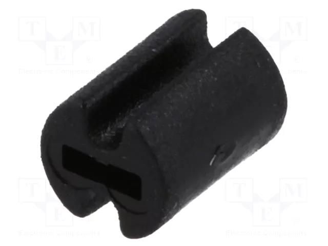 Spacer sleeve; LED; Øout: 4.5mm; ØLED: 3mm; L: 6mm; black; UL94V-2 FIX&FASTEN FIX-LEDH-6