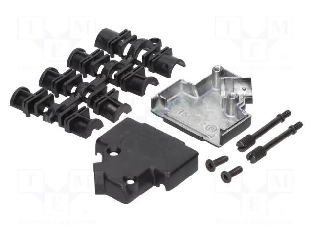 Enclosure for connectors: D-Sub; D-Sub 15pin,D-Sub HD 26pin MH CONNECTORS MHD45ZK15-BK-K