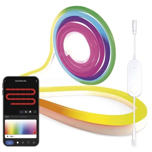 GoSmart Flexible LED strip NEON white, 5 m, 33 W, RGBIC dimmable, WiFi, EMOS ZPW513I 8592920139462