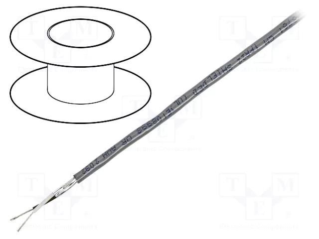 Wire; 1x2x22AWG; stranded; Cu; shielded,Al-PET foil; chrome; 152m BELDEN 8761.01152