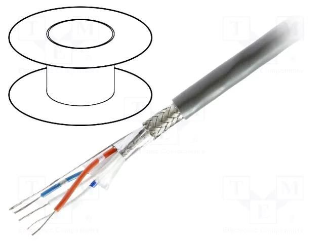 Wire; 2x2x24AWG; RS485; stranded; Cu; LSZH; chrome; 152m; CPR: Dca BELDEN 9842NH.00152