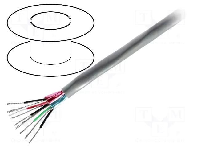Wire; 3x2x22AWG; stranded; Cu; PVC; chrome; 30m; CPR: Eca; 300V; none BELDEN 8777.0030