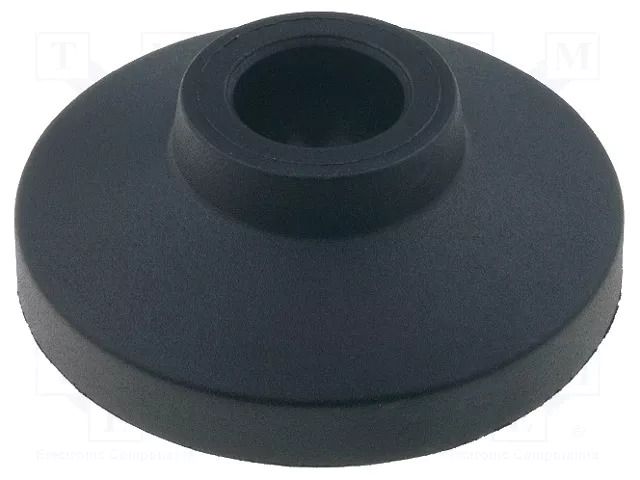 Foot; Base dia: 50mm; polyamide; H: 19mm; Mount.hole diam: 14mm ELESA+GANTER LS.A-50-14
