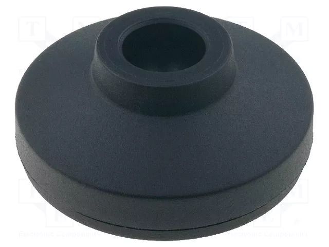 Foot; with no-slip disk; Base dia: 50mm; polyamide; H: 19mm ELESA+GANTER LS.A-50-14-AS