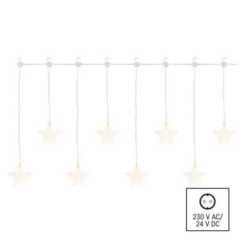LED Christmas curtain – stars, 45x84 cm, outdoor and indoor, warm white, EMOS DCGW02 8592920093498